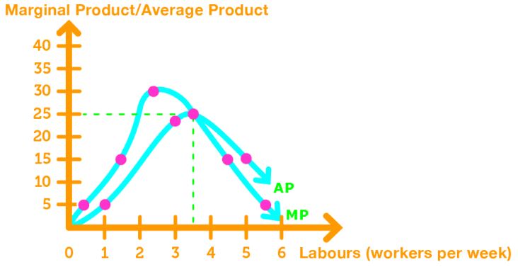 Marginal & average product curve