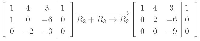 Row reducing the augmented matrix