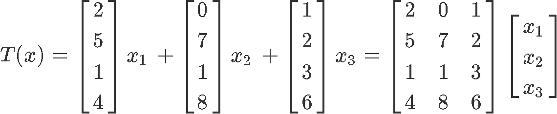 The matrix of a linear transformation