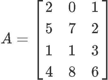 The matrix of a linear transformation