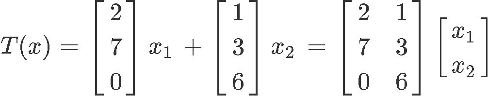 The matrix of a linear transformation