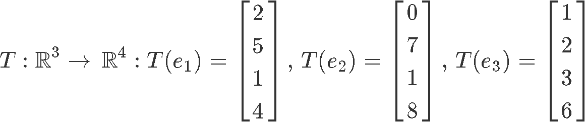 The matrix of a linear transformation