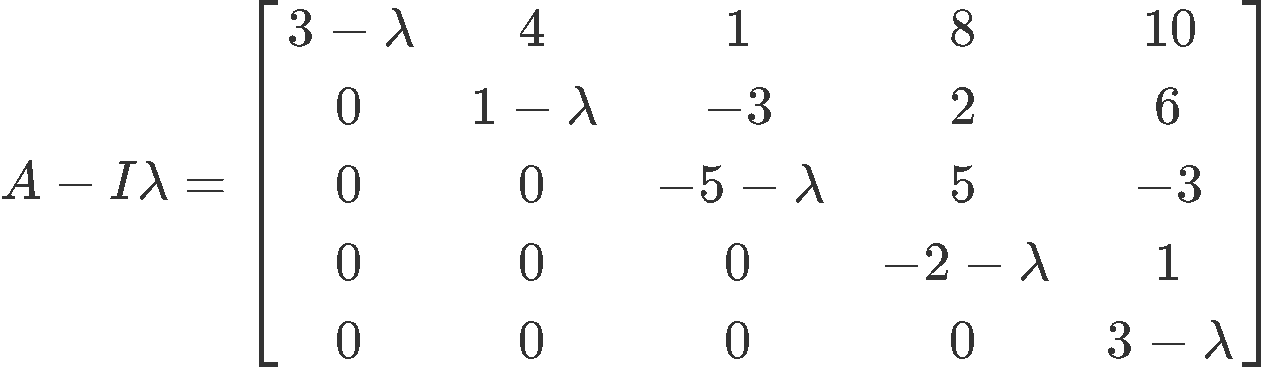 Characteristic on sale equation calculator