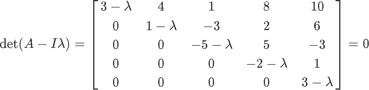 The characteristic equation