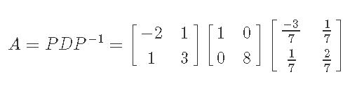 Diagonalization of matrix A