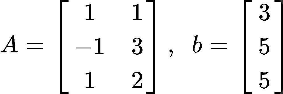 Least squares problem