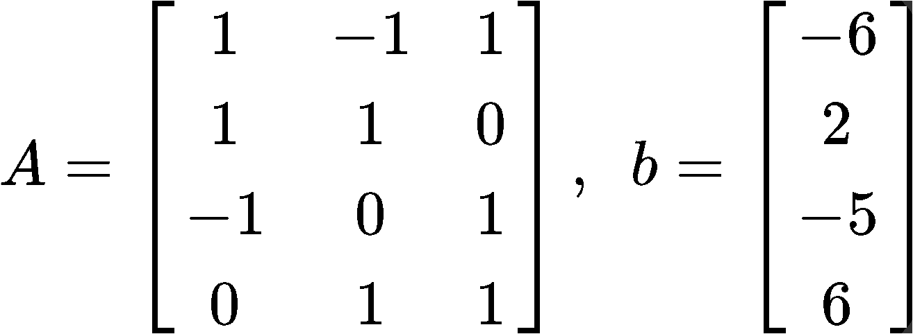 Least squares problem