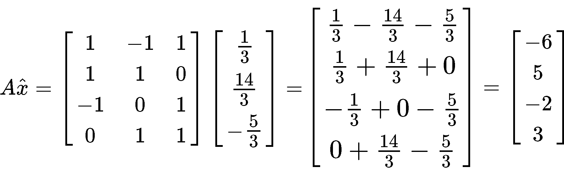 Least squares problem