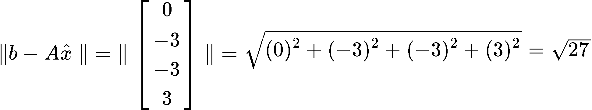 Least squares problem