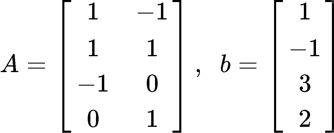 Least squares problem