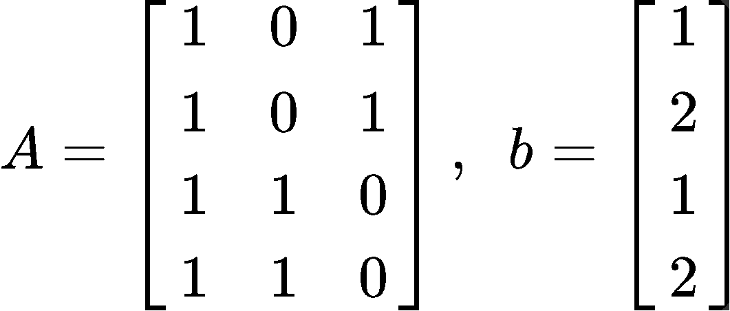 Least squares problem