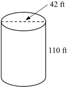 Área de la superficie de cilindros