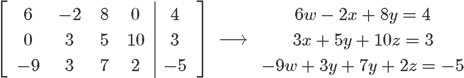 The three types of matrix row operations