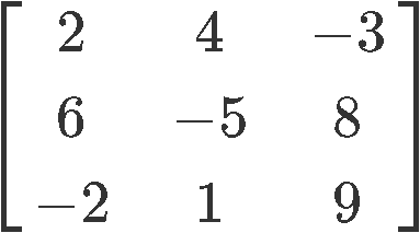 The three types of matrix row operations