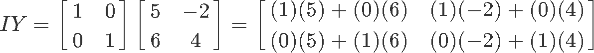 Properties of matrix multiplication