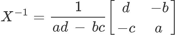 The inverse of a 2x2 matrix