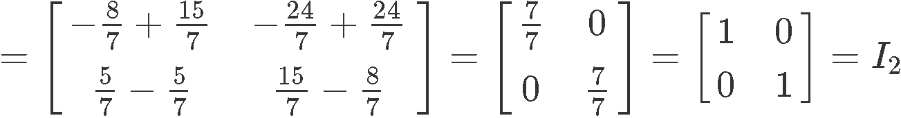 The inverse of a 2x2 matrix