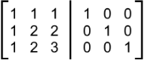 The inverse of 3x3 matrices with matrix row operations