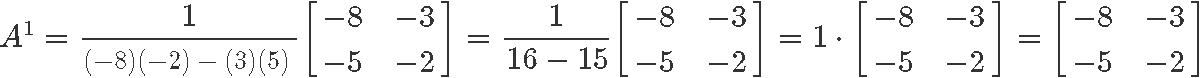 The inverse of a 2x2 matrix