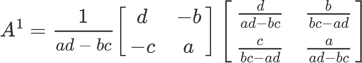 The inverse of a 2x2 matrix