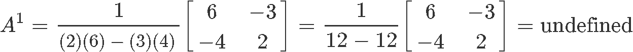 The inverse of a 2x2 matrix