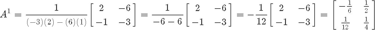 The inverse of a 2x2 matrix