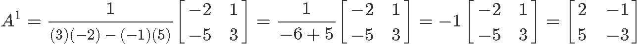 The inverse of a 2x2 matrix