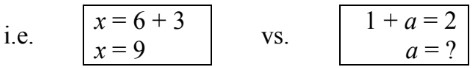 Introduction to Solving Equations with Variables