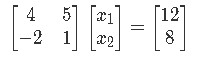 Matrix equation in the form Ax=b