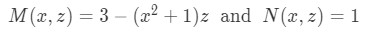 Equation for Example 4(d): Identifying M and N
