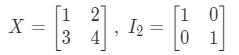 Equation 12: Matrix Multiplication for identity matrix example pt.1
