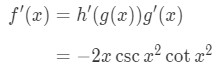 Equation 7: Derivative of csc^2 pt.4