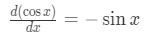 Formula 4: Derivative of cosx