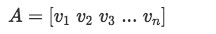 Equation 1: Matrix A