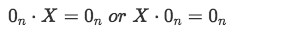 Equation 3: Matrix multiplication with a zero matrix