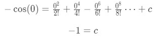 Equation 6: Taylor Expansion Relationship cosx and sinx pt.6