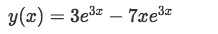 Equation for example 1(e): Particular solution to the differential equation