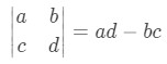Solution formula for a 2x2 matrix