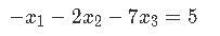 System of linear equations