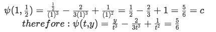 Example 2(i): Explicit solution of Psi