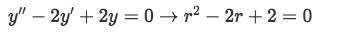 Equation for example 1(a): Characteristic equation