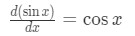 Formula 3: Derivative of sinx