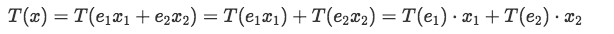 Equation 7: Linear transformation of vector x