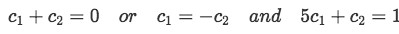 Equation 7(c-2):Two equations to solve for the two unknown constants
