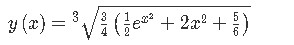 Particular solution of the differential equation