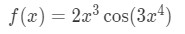 Equation 8: Taylor Series of 2x^3cos(3x^4) pt.1