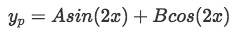 Equation for Example 1(b): Guessed solution of the differential equation