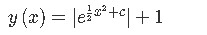 Particular solution of the differential equation
