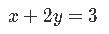 System of linear equations with two variables