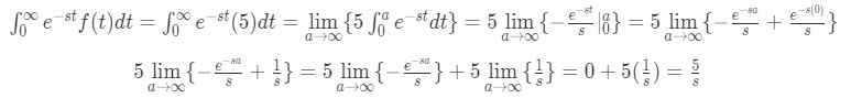 Question 1: Laplace transform of 1 answer